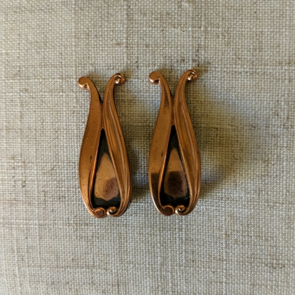 Vintage Renoir Copper clip on earrings